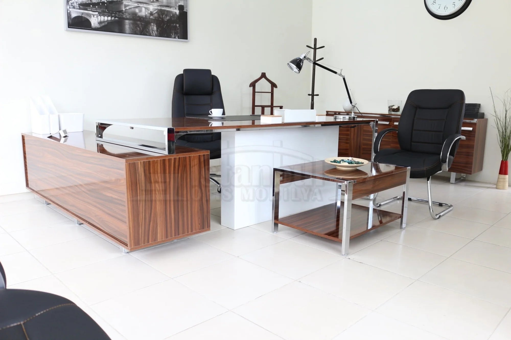 Porshland Ofis Makam Masası Etejerli 220x100 ISTANBUL-TSI