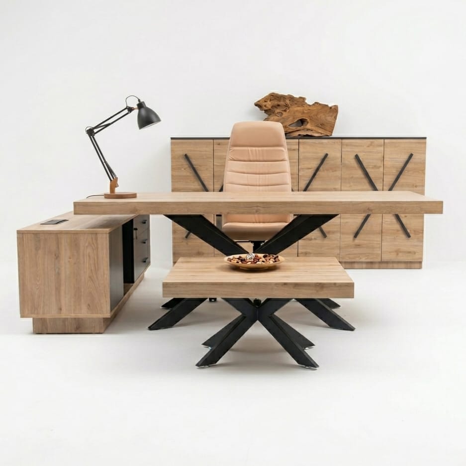 Ensemble de bureau de direction LeXus - avec étagère