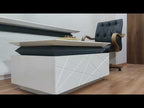 Ensemble de bureau de direction Signature Hg. Blanc et Laqué Blanc