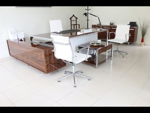 Bureau de direction Porshland avec étagère 220x100