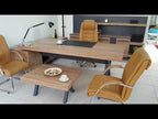 Bureau de direction S Class avec étagère Samba anthracite