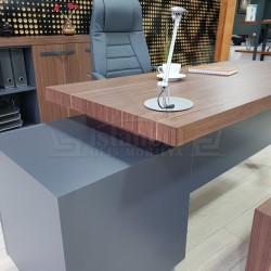 Bureau Exécutif Bureau Istanbul Canberra - Anthracite Noyer