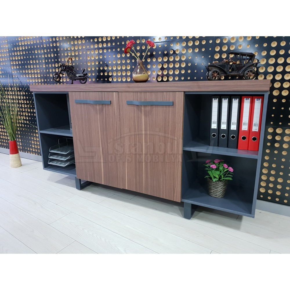 Bureau Exécutif Bureau Istanbul Canberra - Anthracite Noyer