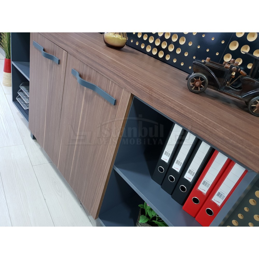 Bureau Exécutif Bureau Istanbul Canberra - Anthracite Noyer