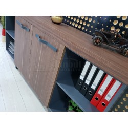 Bureau Exécutif Bureau Istanbul Canberra - Anthracite Noyer