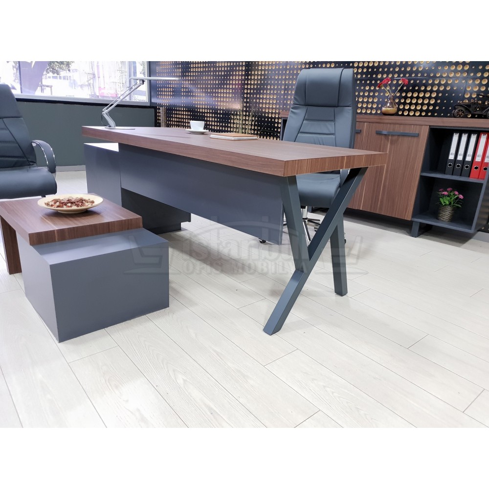 Bureau Exécutif Bureau Istanbul Canberra - Anthracite Noyer