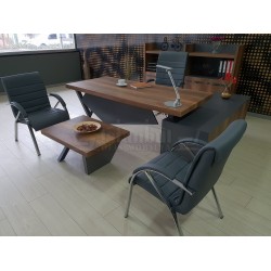 Bureau D'Istanbul Directeur Table Élégante - Baroque Anthracite