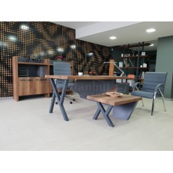 Bureau D'Istanbul Directeur Table Élégante - Baroque Anthracite