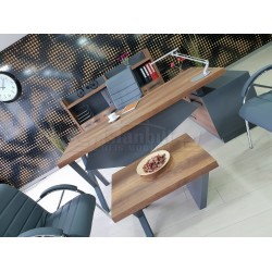 Bureau D'Istanbul Directeur Table Élégante - Baroque Anthracite