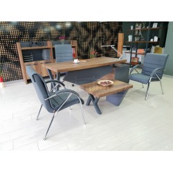 Bureau D'Istanbul Directeur Table Élégante - Baroque Anthracite