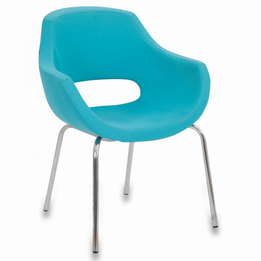 Milan Deux Disques Chrome Guest Chair