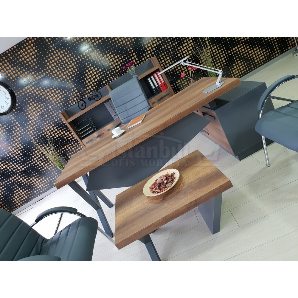 Consejo Ejecutivo Elegante Estante Del Gabinete Barroco Antracita