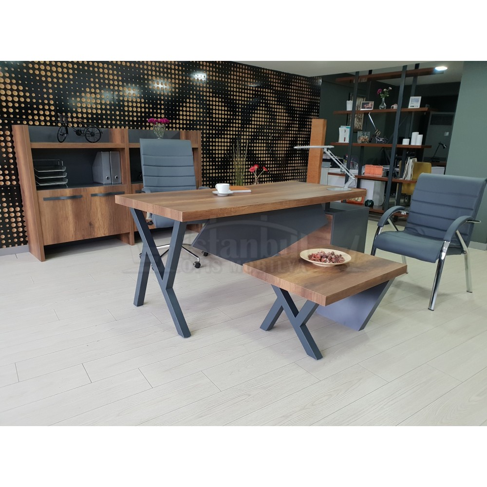 Consejo Ejecutivo Elegante Estante Del Gabinete Barroco Antracita