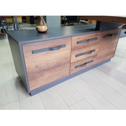 Consejo Ejecutivo Elegante Estante Del Gabinete Barroco Antracita