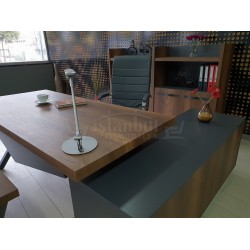 Consejo Ejecutivo Elegante Estante Del Gabinete Barroco Antracita