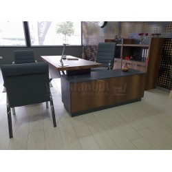 Consejo Ejecutivo Elegante Estante Del Gabinete Barroco Antracita