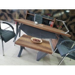 Consejo Ejecutivo Elegante Estante Del Gabinete Barroco Antracita