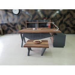 Consejo Ejecutivo Elegante Estante Del Gabinete Barroco Antracita