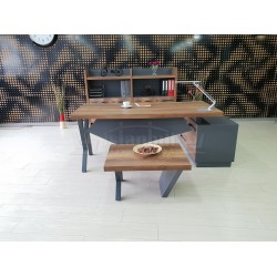 Consejo Ejecutivo Elegante Estante Del Gabinete Barroco Antracita