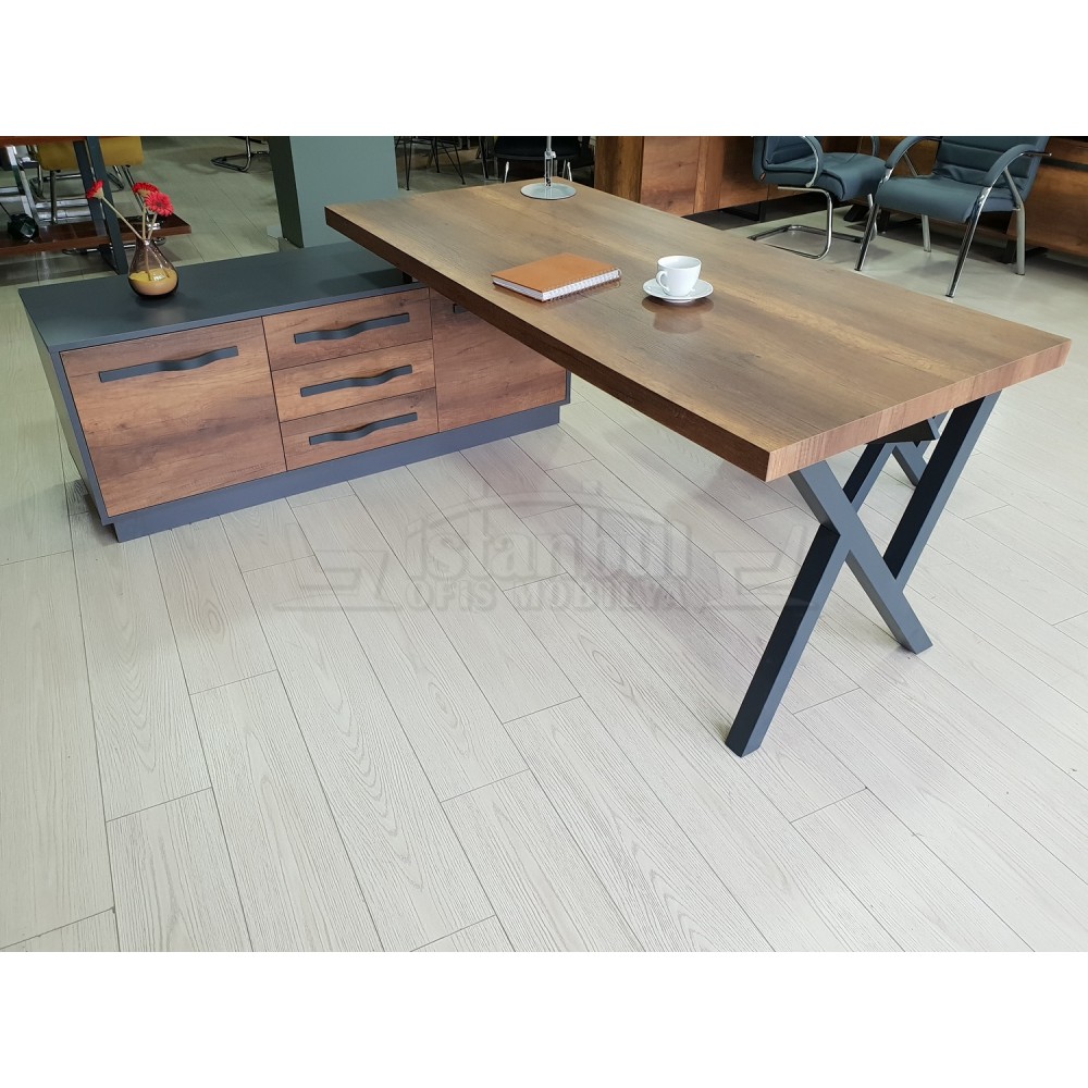 Consejo Ejecutivo Elegante Estante Del Gabinete Barroco Antracita