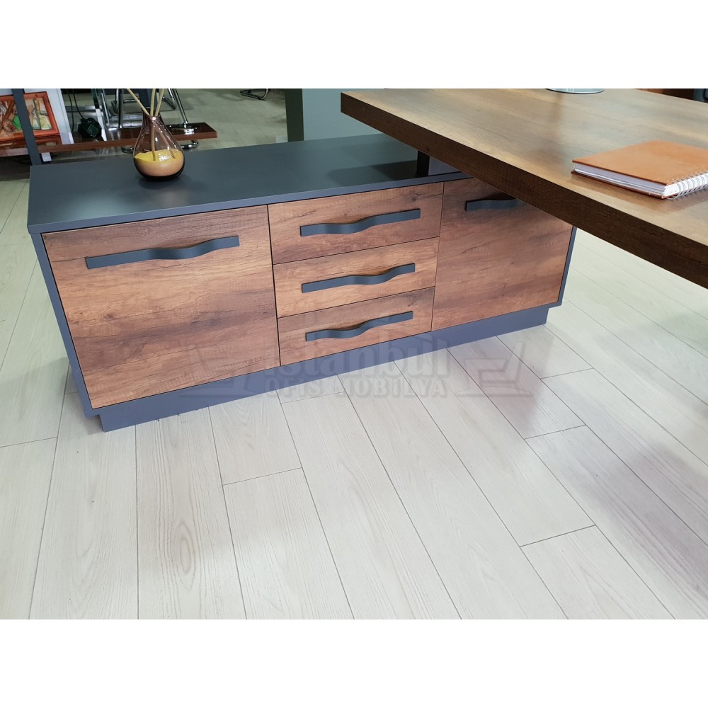 Consejo Ejecutivo Elegante Estante Del Gabinete Barroco Antracita