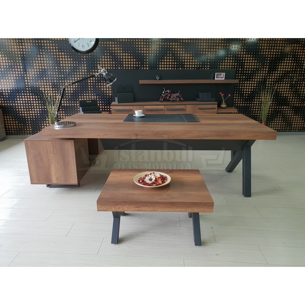 Première Classe Conseil D'Administration Du Plateau Cabinet Baroque Anthracite