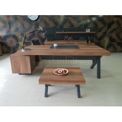 Première Classe Conseil D'Administration Du Plateau Cabinet Baroque Anthracite