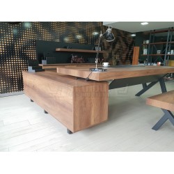 Première Classe Conseil D'Administration Du Plateau Cabinet Baroque Anthracite