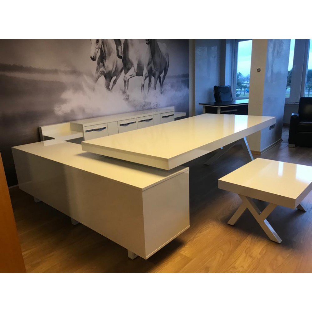 Bureau Blanc Bureau Exécutif Classe S Grand