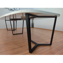 Böyük Oval Görüş Masası Blanc