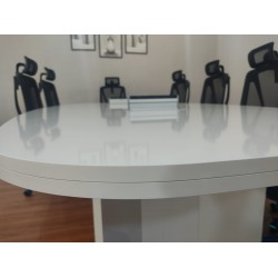 Böyük Oval Görüş Masası Blanc