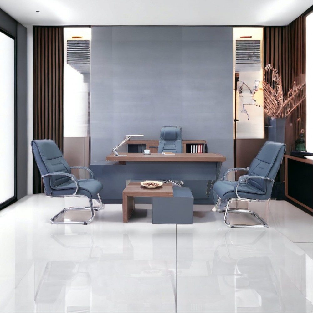 Bureau Exécutif Bureau Istanbul Canberra - Anthracite Noyer