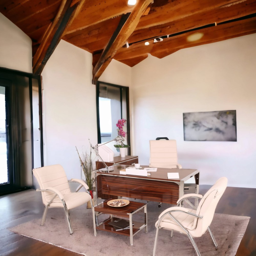 Bureau D'Istanbul Bureau Personnel De L'Équipe High Gloss Noyer