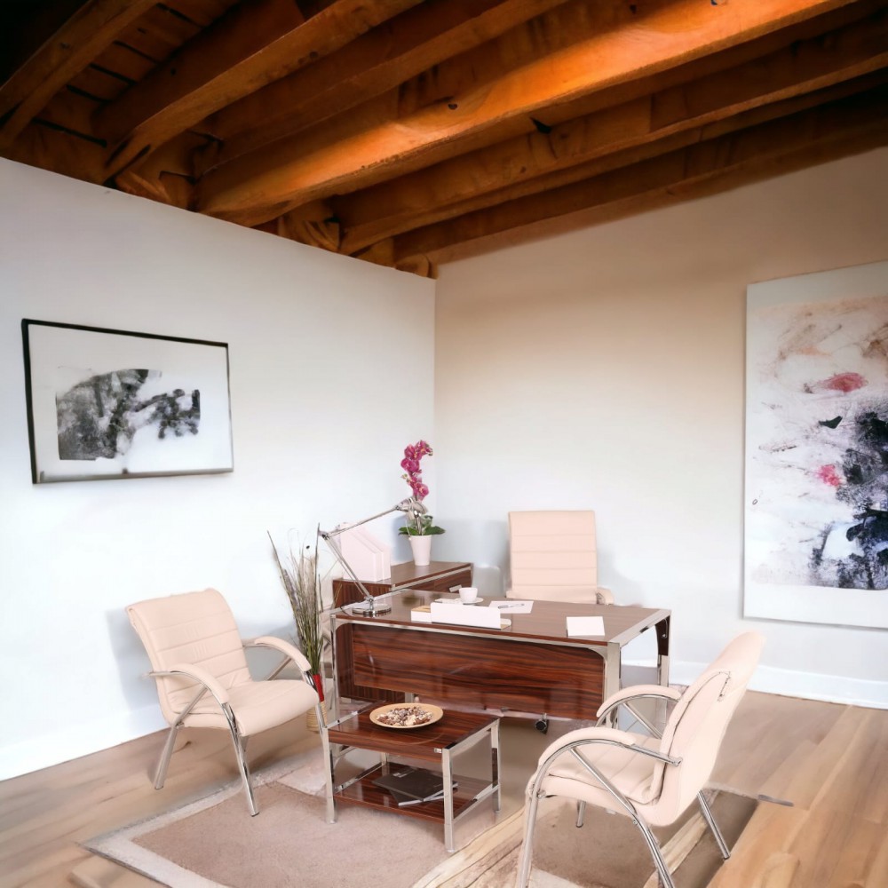 Bureau D'Istanbul Bureau Personnel De L'Équipe High Gloss Noyer