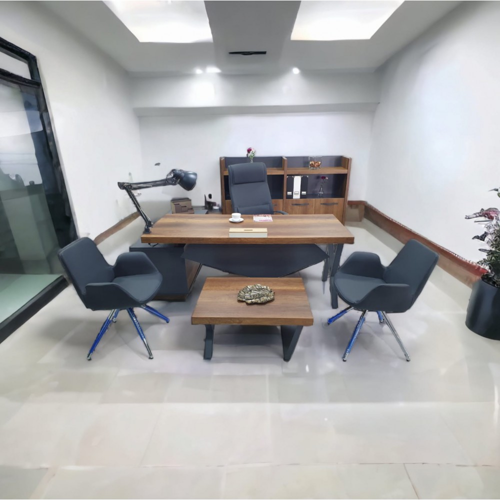 Bureau D'Istanbul Directeur Table Élégante - Baroque Anthracite