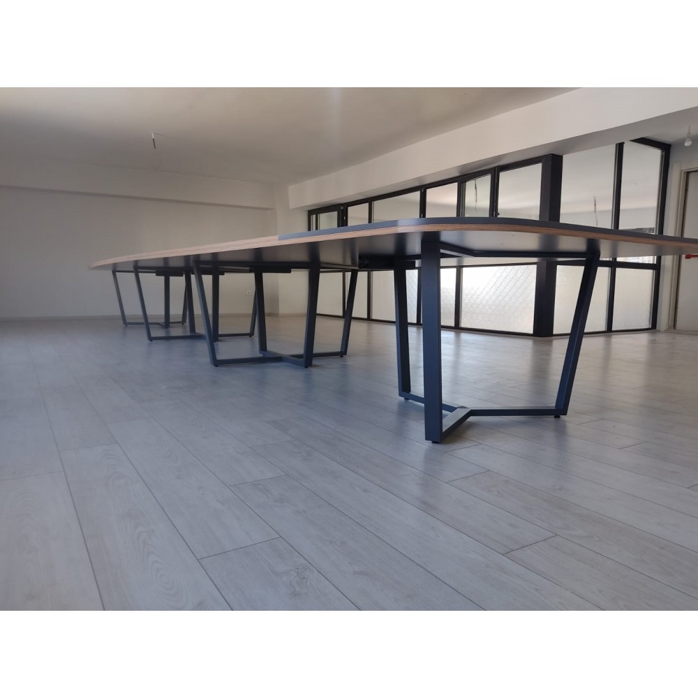 Grand Bureau De Réunion Ovale 20-22 Personnes