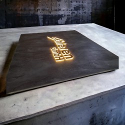 Décoration Murale De Bureau Avec Logo Led 3D