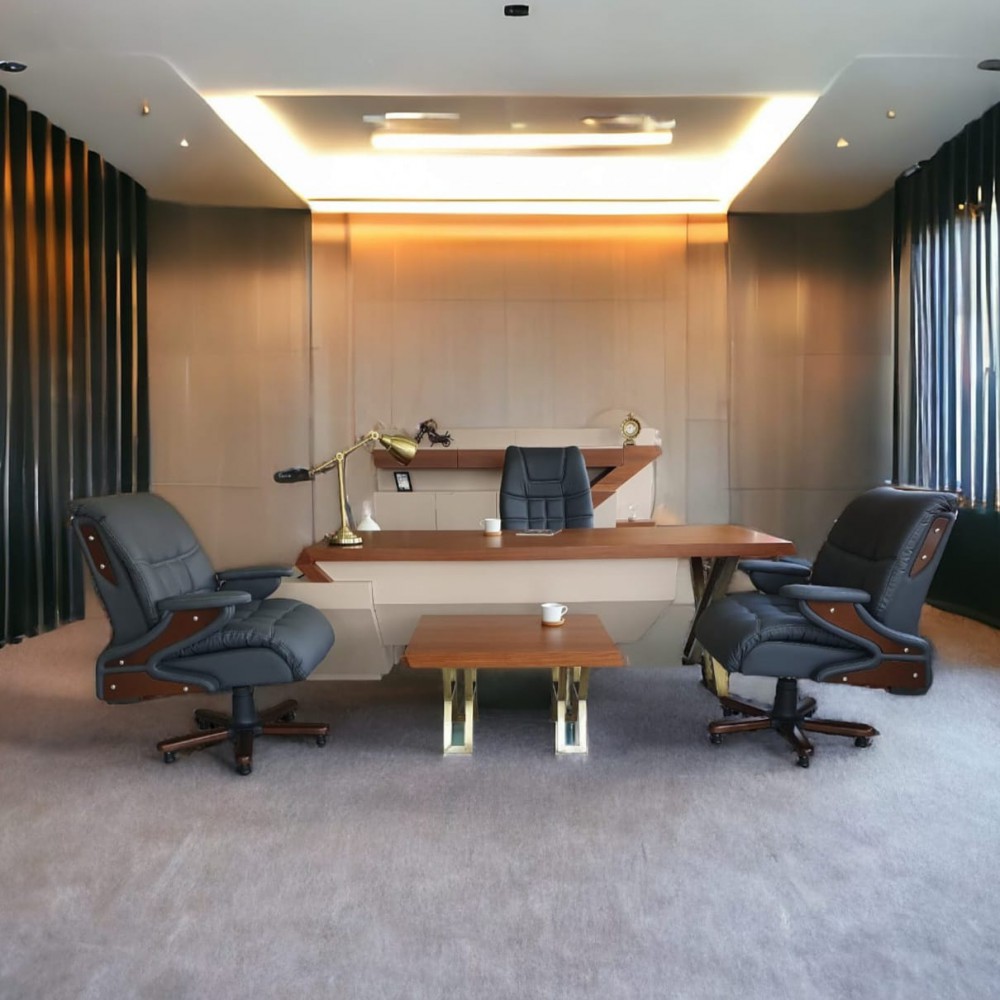 Ensemble de bureau exécutif doré