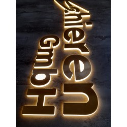Décoration Murale De Bureau Avec Logo Led 3D