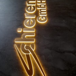 Décoration murale de bureau avec logo LED 3D