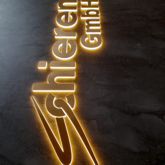 Décoration Murale De Bureau Avec Logo Led 3D