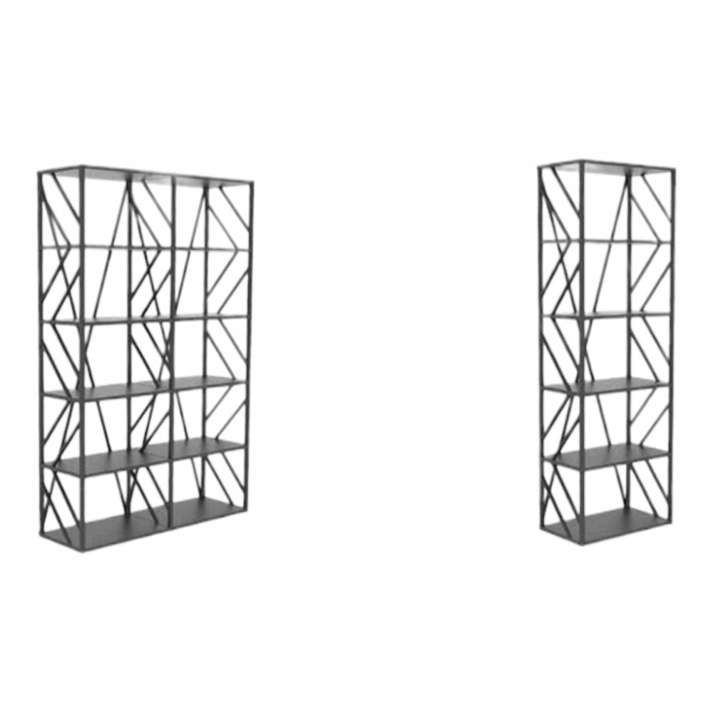 Grande bibliothèque décorative en métal