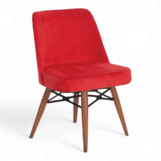Chaise d'invité Bambi avec pieds en bois Chaise d'invité Bambi avec pieds en bois