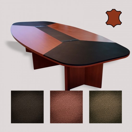 Grande table de réunion en cuir OSB Tuzla