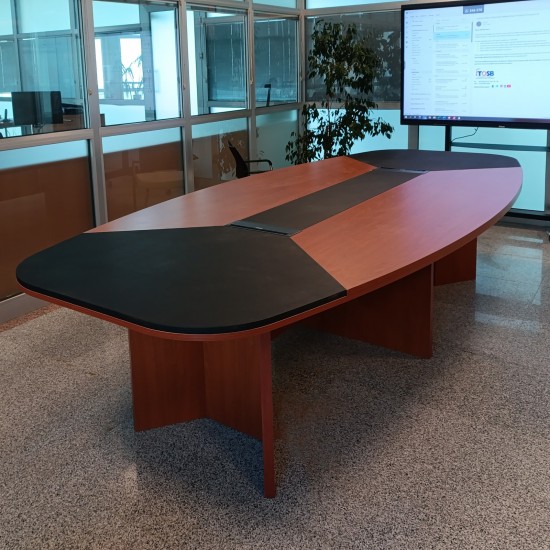 Grande table de réunion en cuir OSB Tuzla