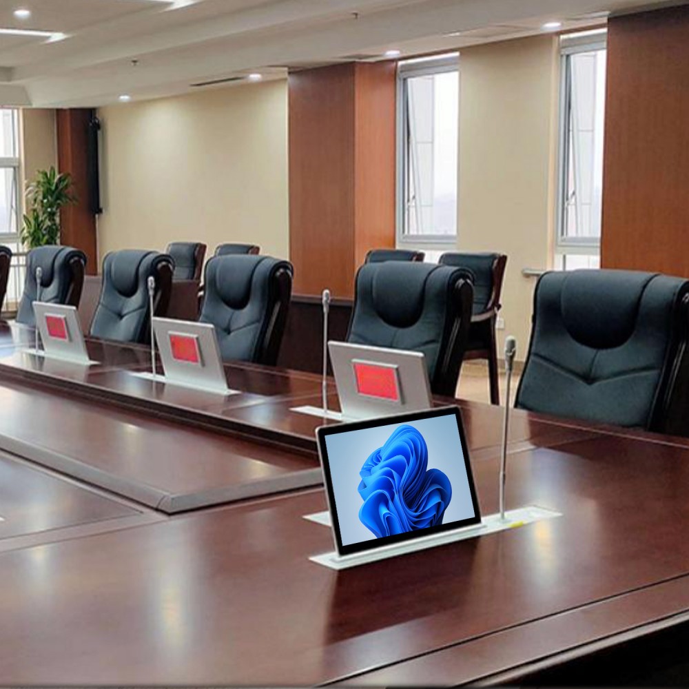 Ascenseur de moniteur motorisé argenté