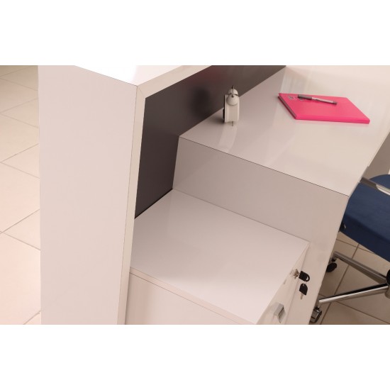 Box Office Bureau De Réception Table Blanc Anthracite Istanbul