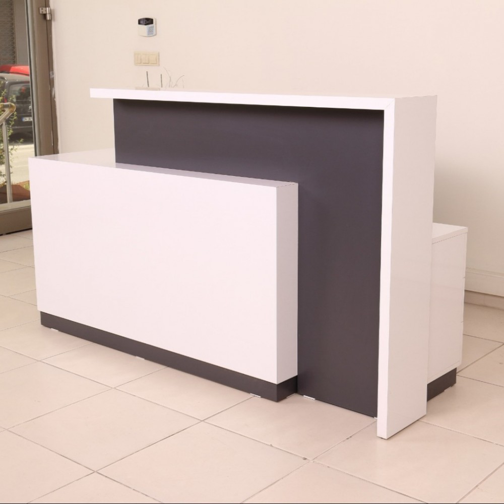 Box Office Bureau De Réception Table Blanc Anthracite Istanbul