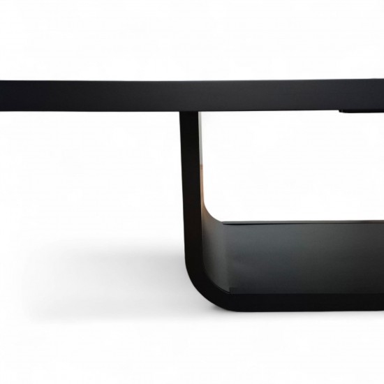 Grande Table De Réunion Laquée Noire Pour 20 Personnes