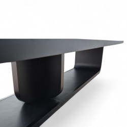 Grande Table De Réunion Laquée Noire Pour 20 Personnes